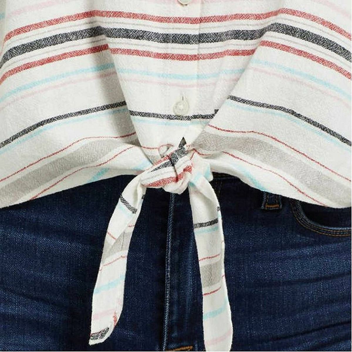 New Women Weatherproof Vintage Rio Red Washable Linen Top Shirt XXL 2XL2