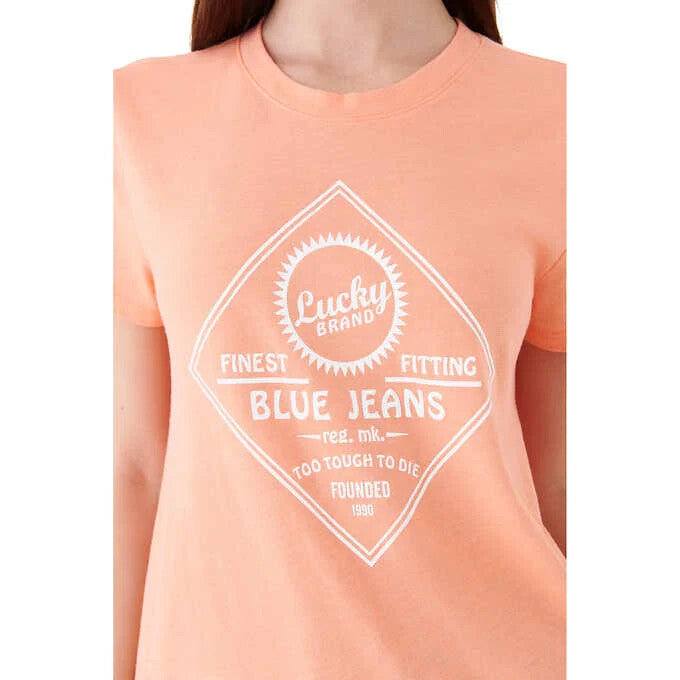 Lucky Brand Women Short Sleeve Graphic Tee Shirt M1