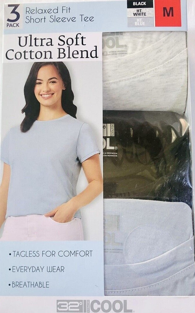 32 Degree Cool Women Ultra Soft Cotton Blend Relaxed Fit Short Sleeve Tee Shirt1