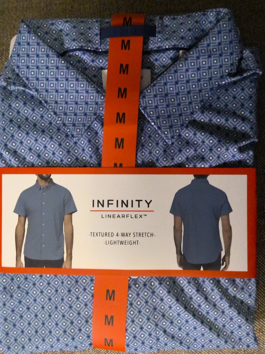 Infinity Linearflex Men's Textured 4 way stretch Button Up Shirt4