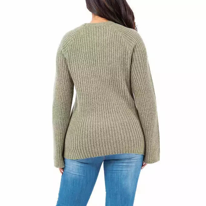 Fever Ladies' Ribbed Crewneck Sweater L2