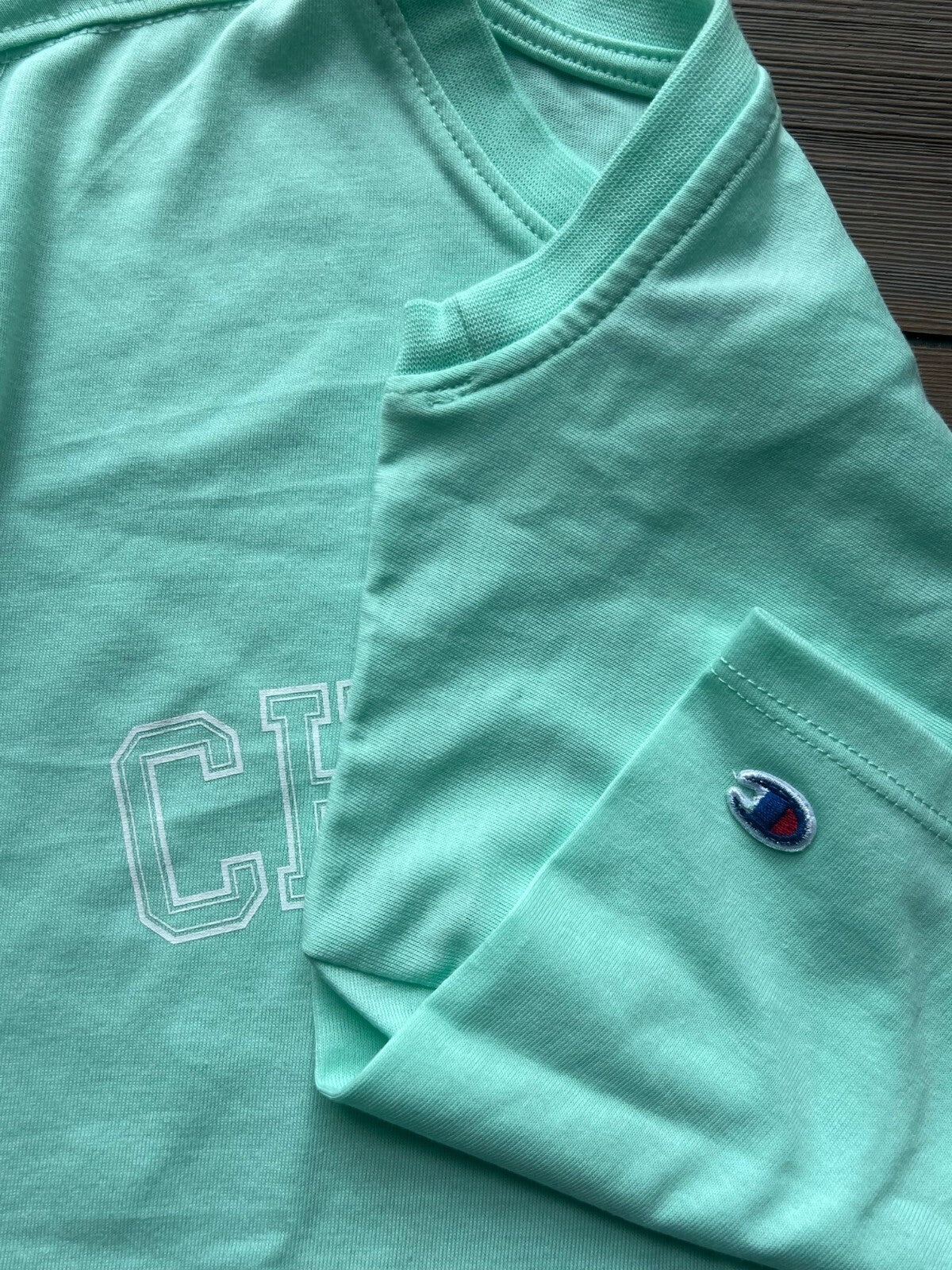 Champion Women's Crew Neck T Shirt Logo Graphic3