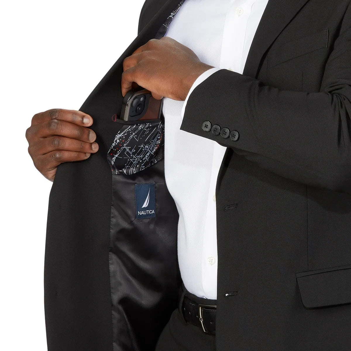 Nautica Men’s Blazer Jacket 44R Black3