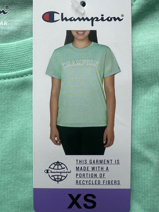 Champion Women's Crew Neck T Shirt Logo Graphic0