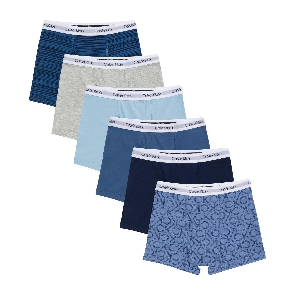 Calvin Klein Boys' 6 Pack Boxer Briefs XL7