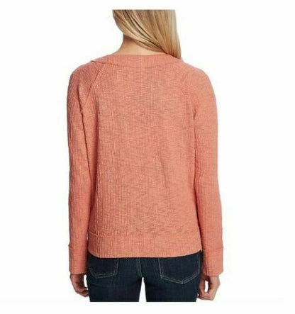 New  Women Two by Vince Camuto Long Sleeve Button Up Cardigan XXL Peach 2XL2