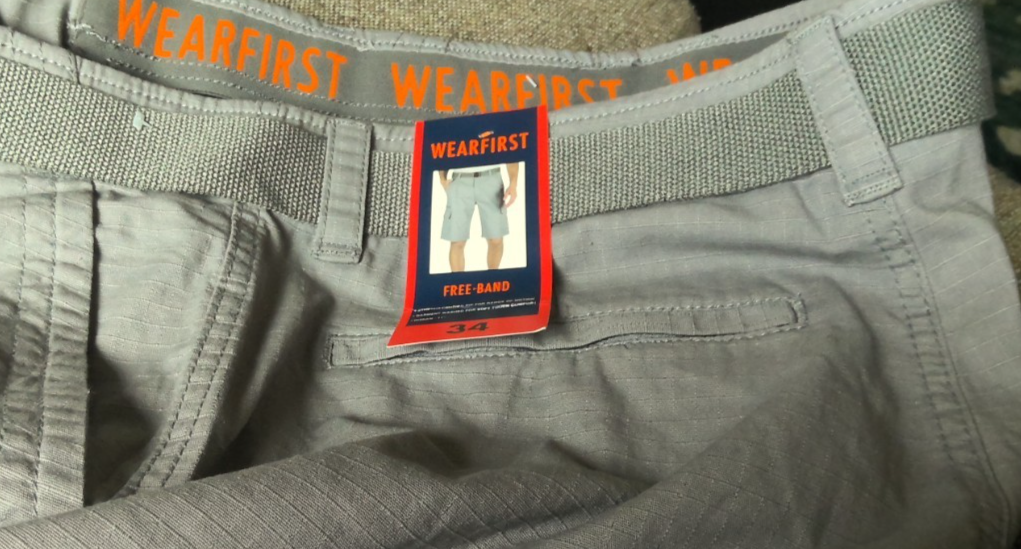 WearFirst Men's Ripstop Belted Cargo Shorts1