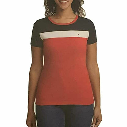 New Tommy Hilfiger Women's Short Sleeve T-Shirt Scarlet Small0