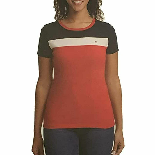 New Tommy Hilfiger Women's Short Sleeve T-Shirt Scarlet Small0