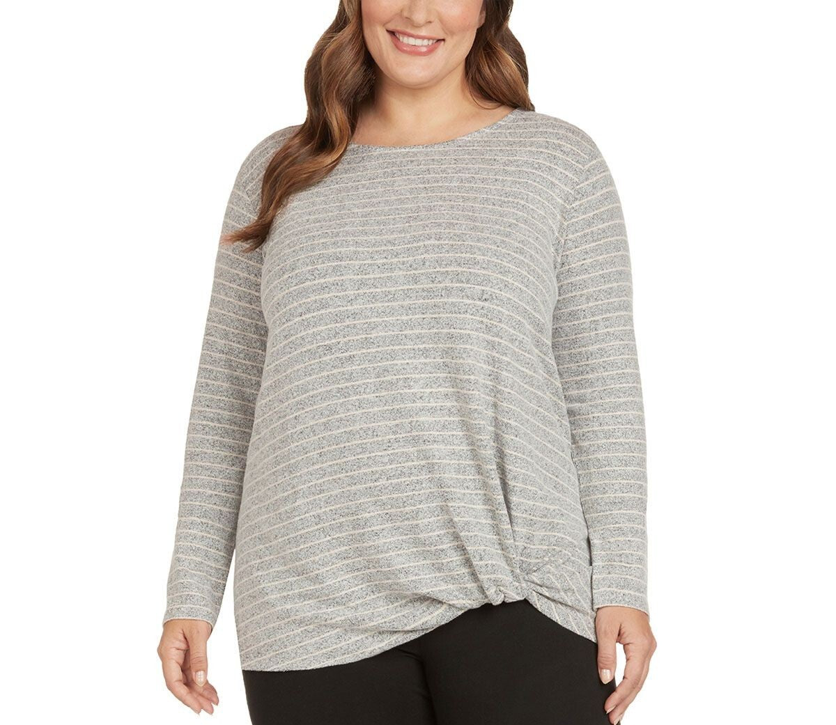 Max & Mia Ladies Long Sleeve Side Twist Top0