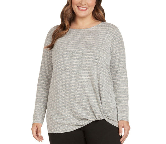 Max & Mia Ladies Long Sleeve Side Twist Top0