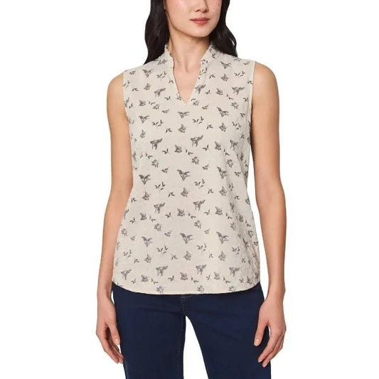 Modern Ambition Women’s Floral Sleeveless Blouse Lightweight Casual Top0