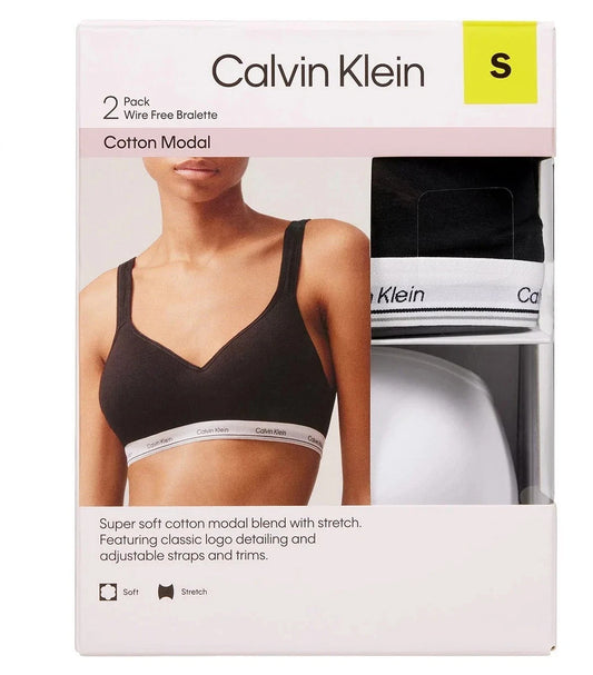 Calvin Klein Women’s 2 Pack Balance Wire free Bralette L0