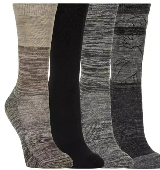 Kirkland Signature Women's Wool Crew Socks 4 Pack Black0