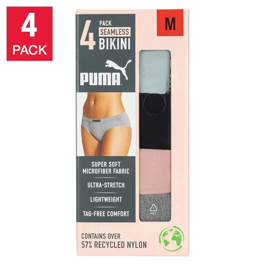PUMA  Women's 4 Pack Seamless Bikini0