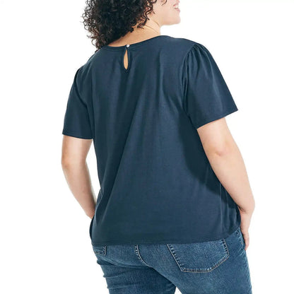 Nautica Women's Lightweight Cotton Side Tie Shirt Top2