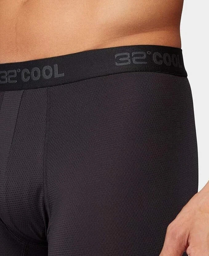 32 Degrees Cool Men's Comfort Mesh Boxer Brief 6-pack Black S to XXL Quick Dry8