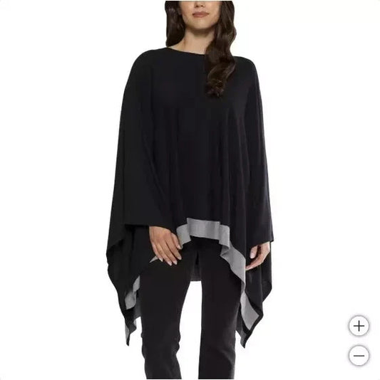 Matty M Ladies' Sweater Poncho0