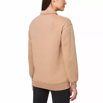Mondetta Ladies' Collared Fleece Pullover Top S1