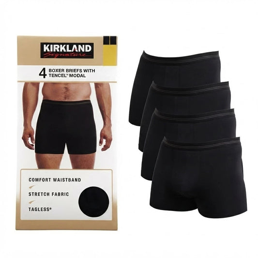 Kirkland Signature Men's Tencel Modal Boxer Briefs 4 Pack Underwear0